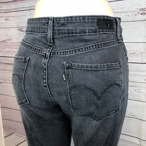 Levi's Faded Black Hi Rise Skinny Jeans